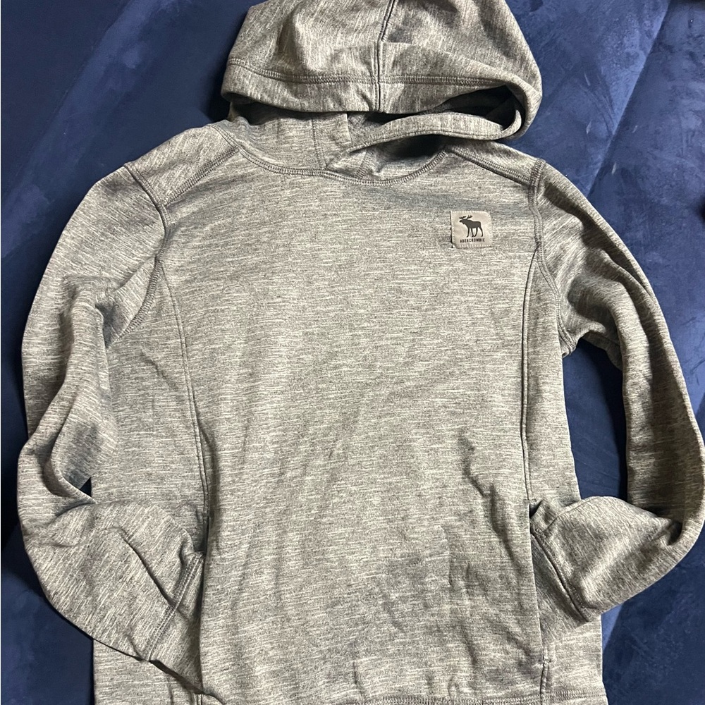 Abercrombie & Fitch Gray Pullover Hoodie with Logo